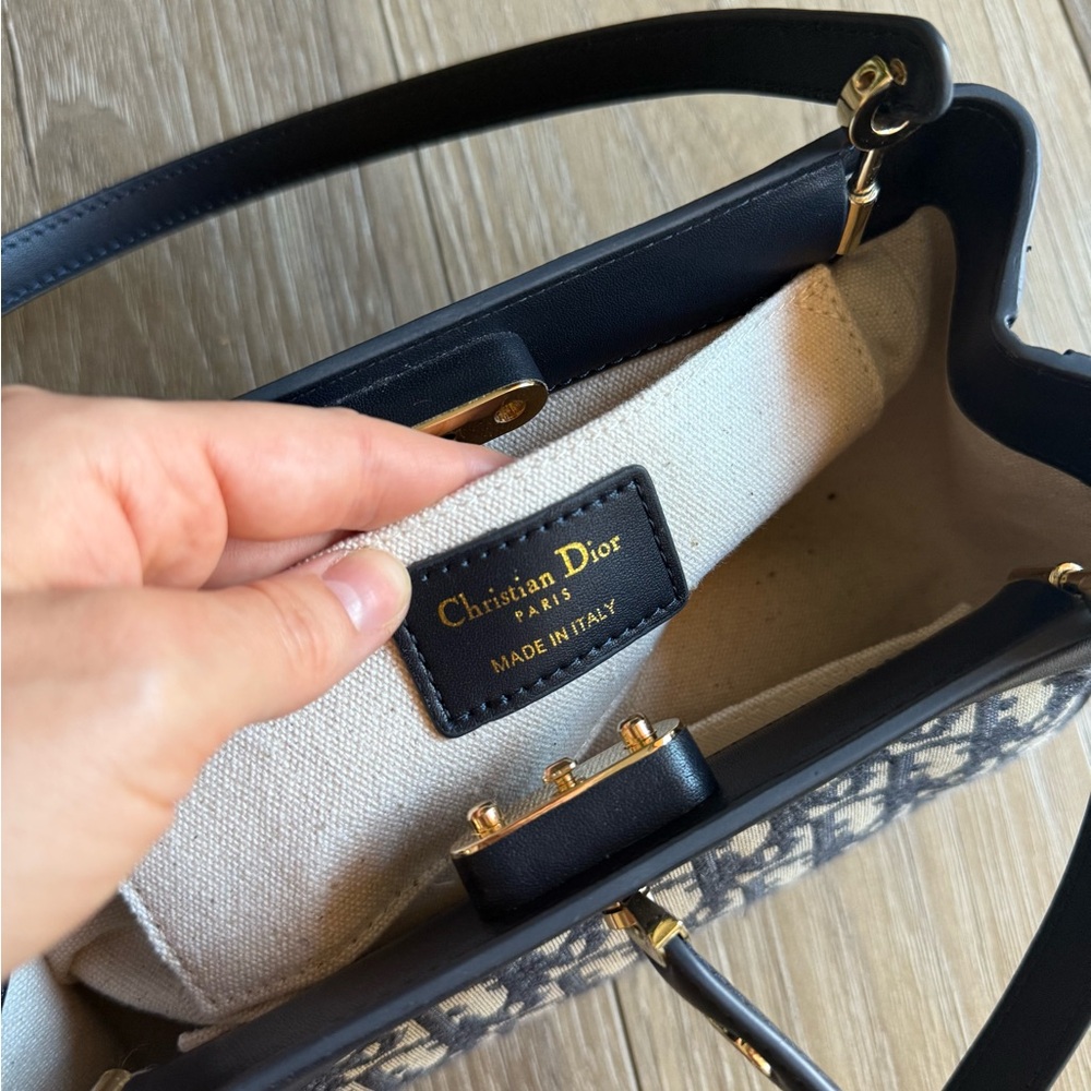 Christian Dior Oblique Jacquard Top Handle Bag Small - Picture 6 of 6